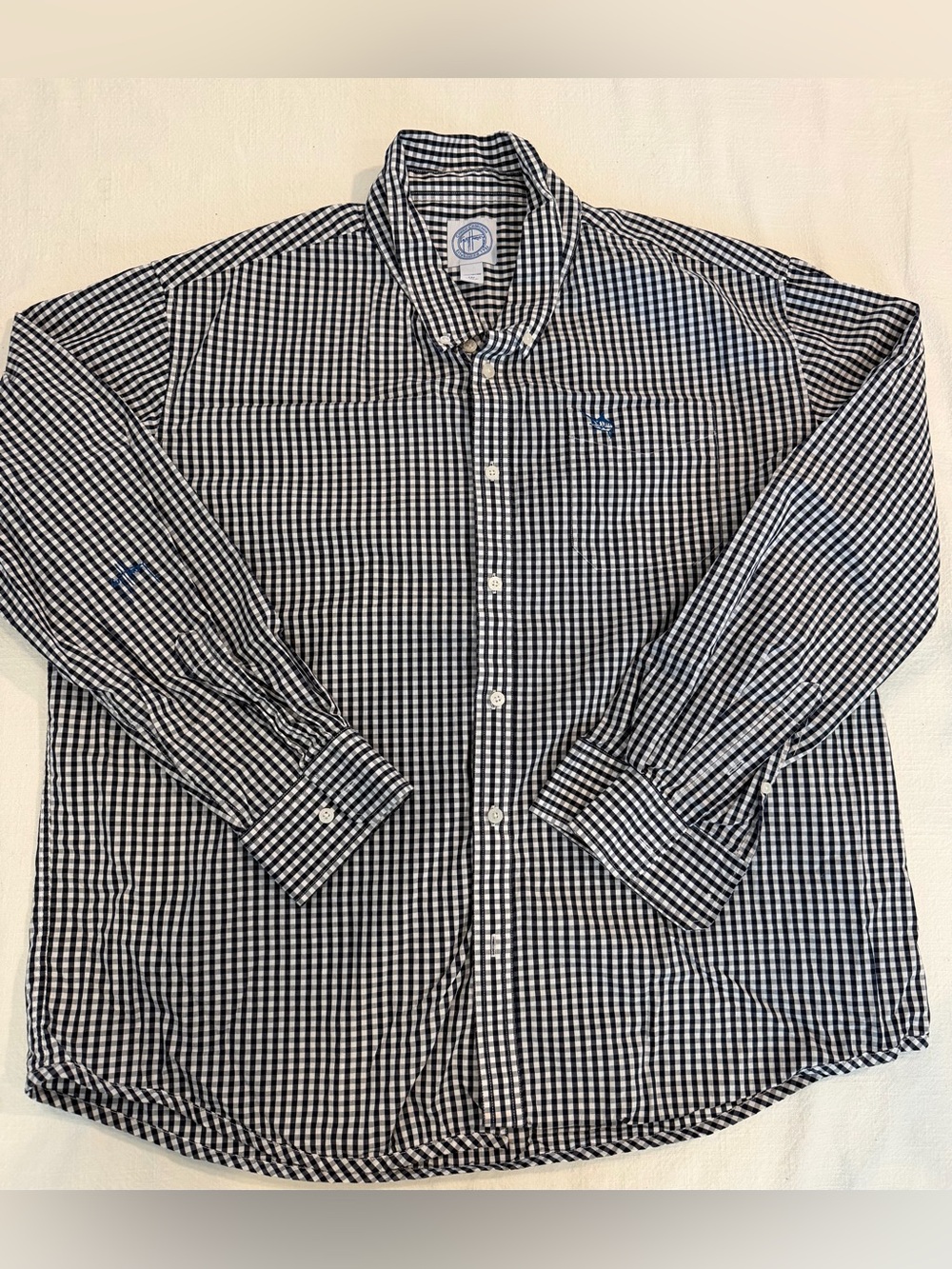 IC COLLECTION Black & White Gingham Button-Down Shirt